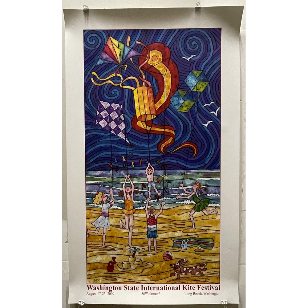 2009 Washington State International Kite Festival Poster Long Beach WA 257/350
